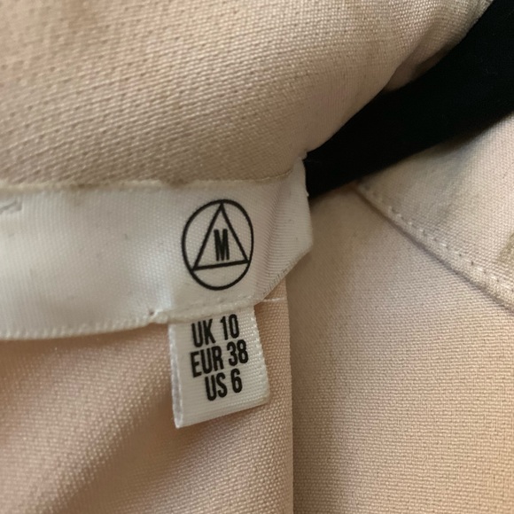 High-lo high neck midi dress in nude/orange Sz 6 - Picture 4 of 4